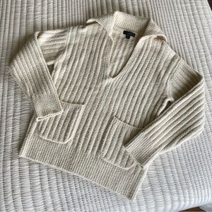 J. Crew Collared Cotton-Boucle Beach Sweater